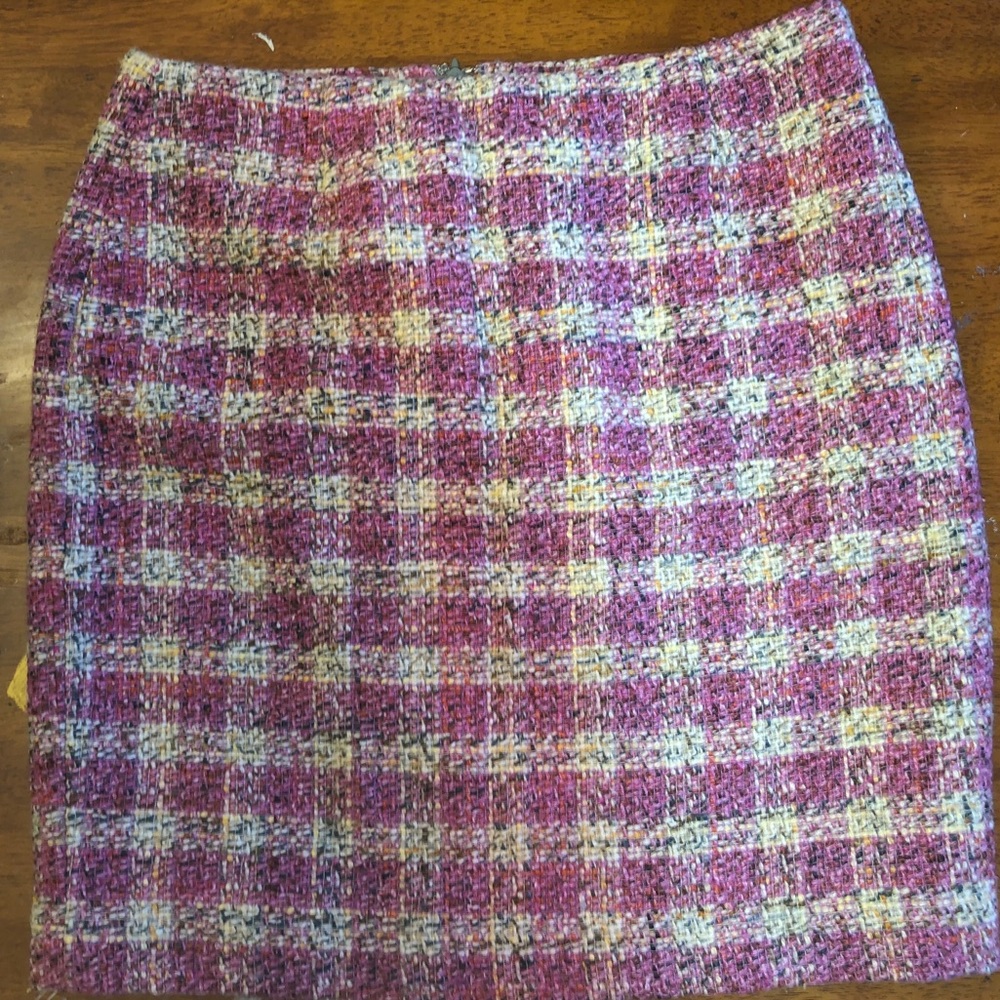 Plaid Wool Pencil Skirt!!